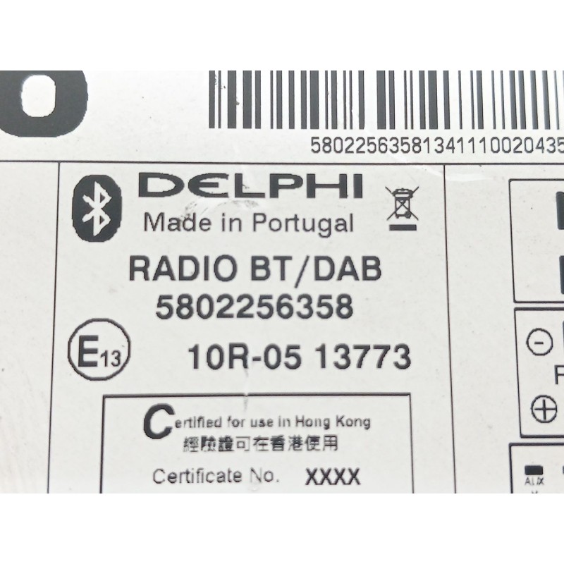 Recambio de sistema audio / radio cd para iveco daily furgon fg h3 batalla 3520 l 35 s ... v referencia OEM IAM 5802256358 - Blanco 2