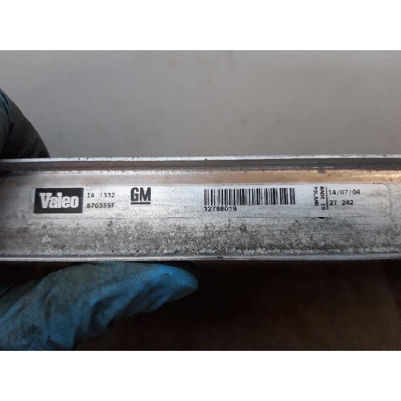 Recambio de intercooler para saab 9-3 berlina 2.0 t vector referencia OEM IAM 12788019 - Azul 2