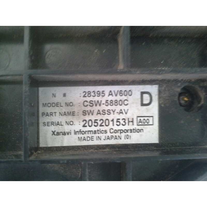 Recambio de mando climatizador para nissan primera berlina (p12) referencia OEM IAM CSW5880C 28395AV600 28395AV600 - Blanco 3