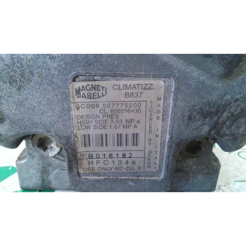 Recambio de compresor aire acondicionado para fiat bravo (182) 1.9 jtd cat referencia OEM IAM 507775200 B016182 MAGNETI MARELLI - Gris 5