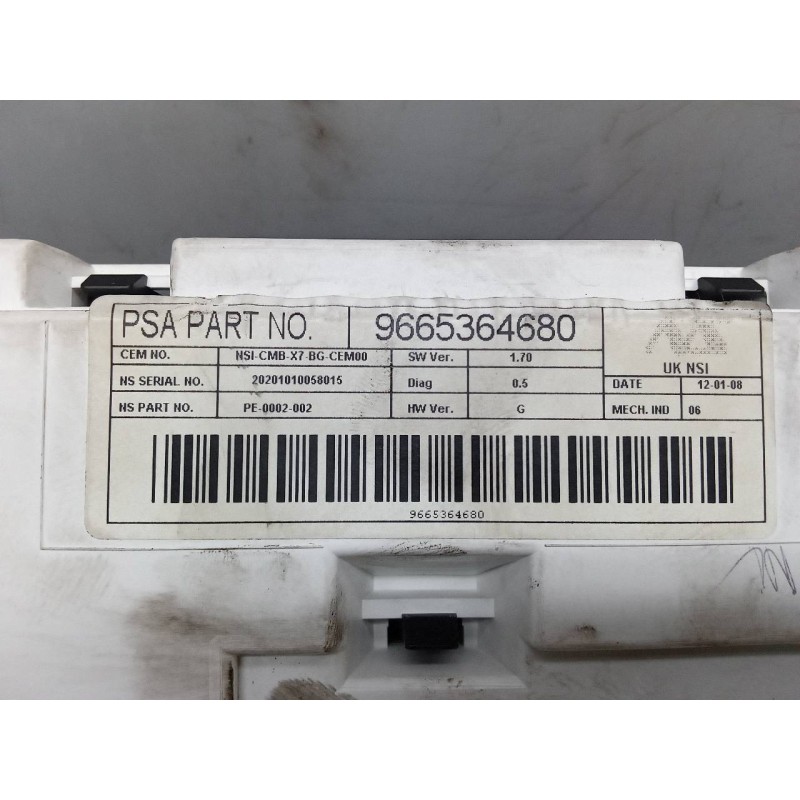 Recambio de cuadro instrumentos para citroën c5 berlina audace referencia OEM IAM 9665364680 - Negro 4