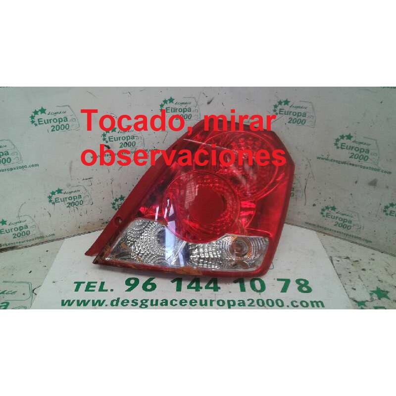 Recambio de piloto trasero derecho para chevrolet kalos 1.2 cat referencia OEM IAM   