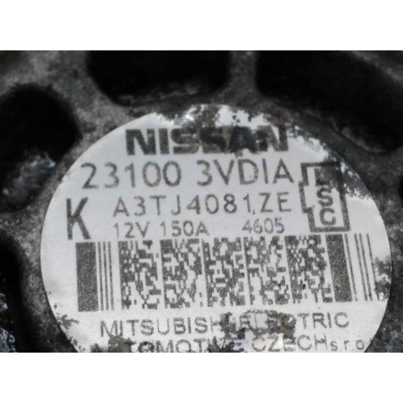 Recambio de alternador para nissan nv 200 (m20) evalia premium referencia OEM IAM 231003VDIA A3TJ4081ZE 5