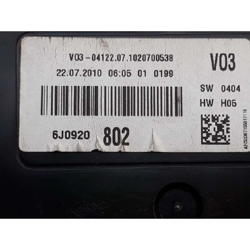 Recambio de cuadro instrumentos para seat ibiza st (6j8) reference referencia OEM IAM 6J0920802 3