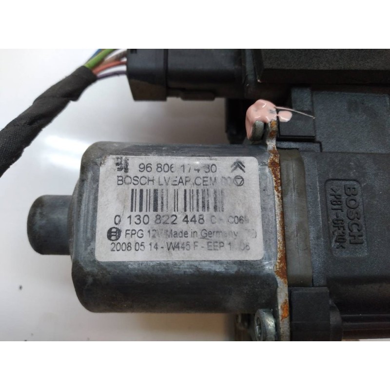 Recambio de elevalunas trasero derecho para peugeot 308 sw sport referencia OEM IAM 9680617480 0130822448 - Negro 2