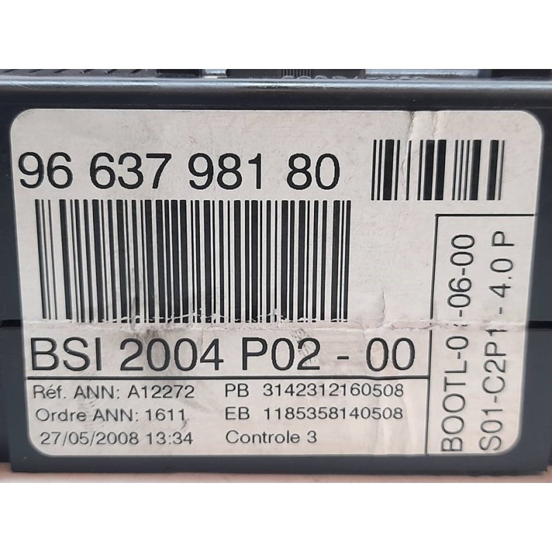 Recambio de caja reles / fusibles para peugeot 308 sw sport referencia OEM IAM 9663798180 - Negro 2