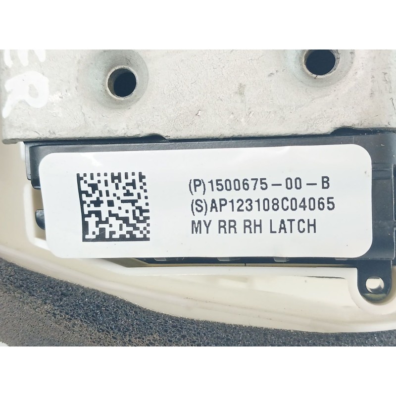 Recambio de cerradura puerta trasera derecha para tesla model y gran autonomia dual awd referencia OEM IAM 150067500B - Blanco 2