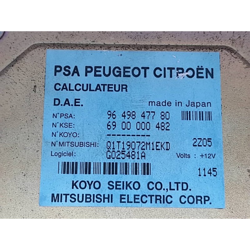 Recambio de centralita direccion para citroën c3 1.4 hdi sx plus referencia OEM IAM 9649847780 2