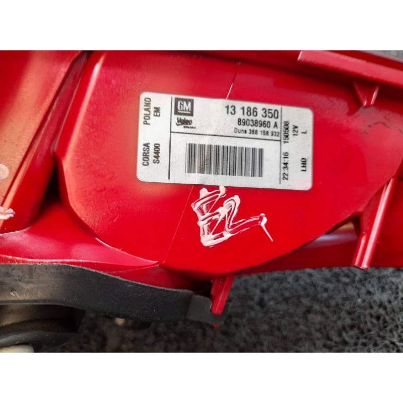 Recambio de piloto trasero izquierdo para opel corsa d corsavan referencia OEM IAM 13186350 - Blanco 3