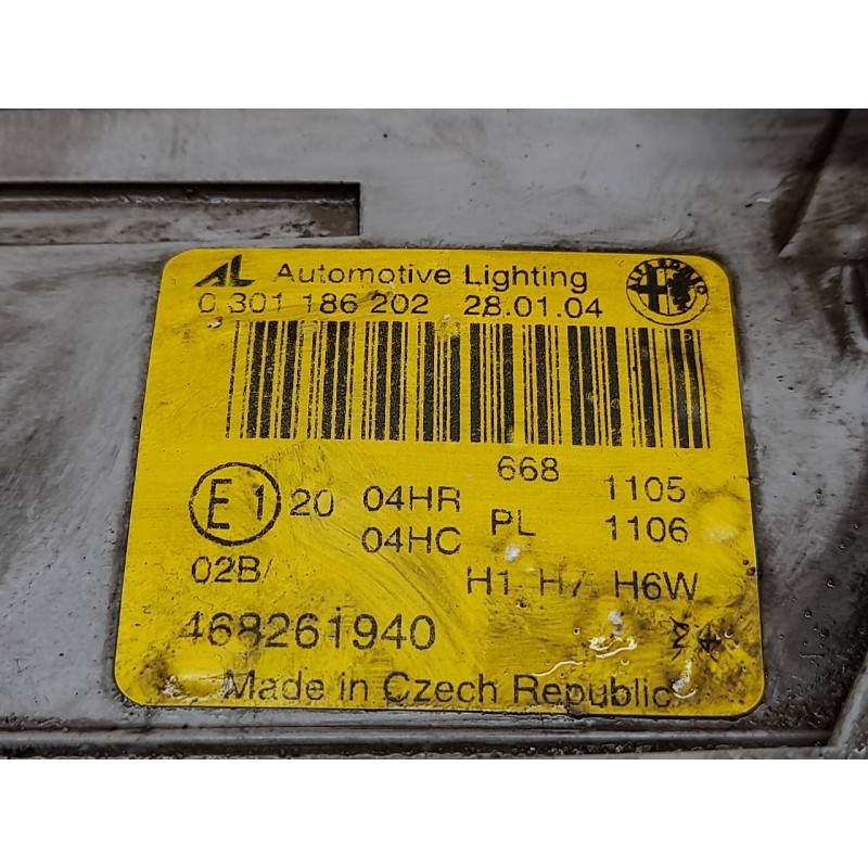 Recambio de faro derecho para alfa romeo 147 (190) 1.6 t.spark eco progression referencia OEM IAM 0301186202 - Negro 2