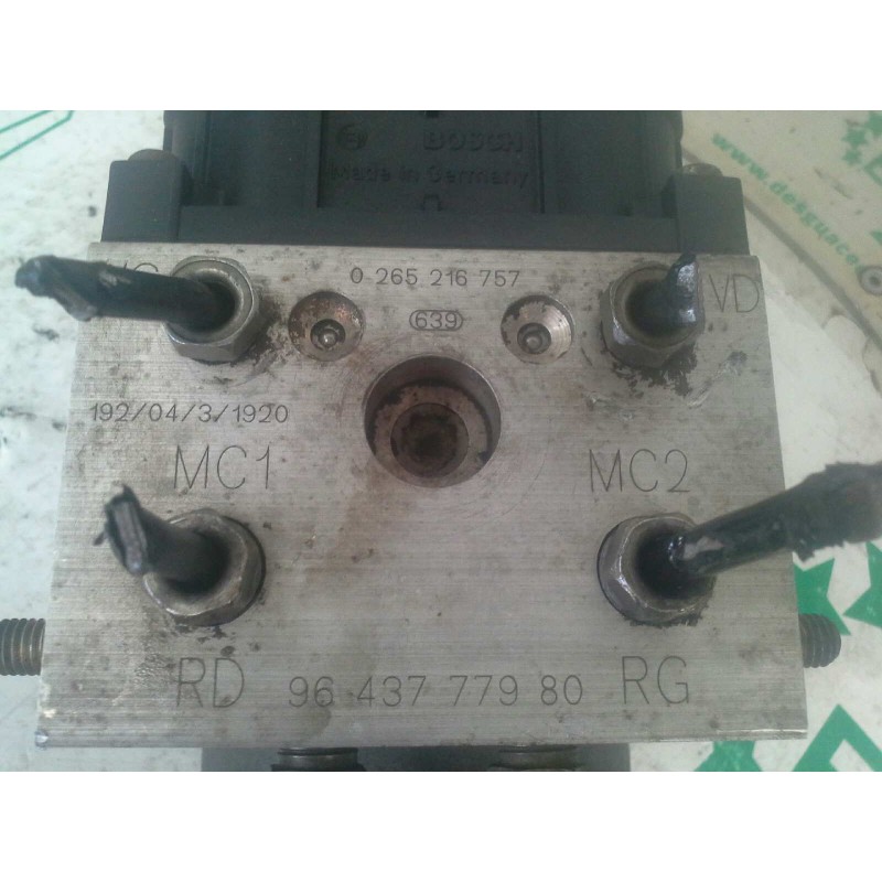 Recambio de abs para peugeot 307 (s1) 1.4 referencia OEM IAM 0265216757 9643777980 0273004562 - Gris 4