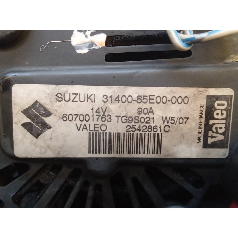 Recambio de alternador para suzuki swift berlina (mz) gl (5-ptas.) referencia OEM IAM 2542861C 607001763 VALEO 6