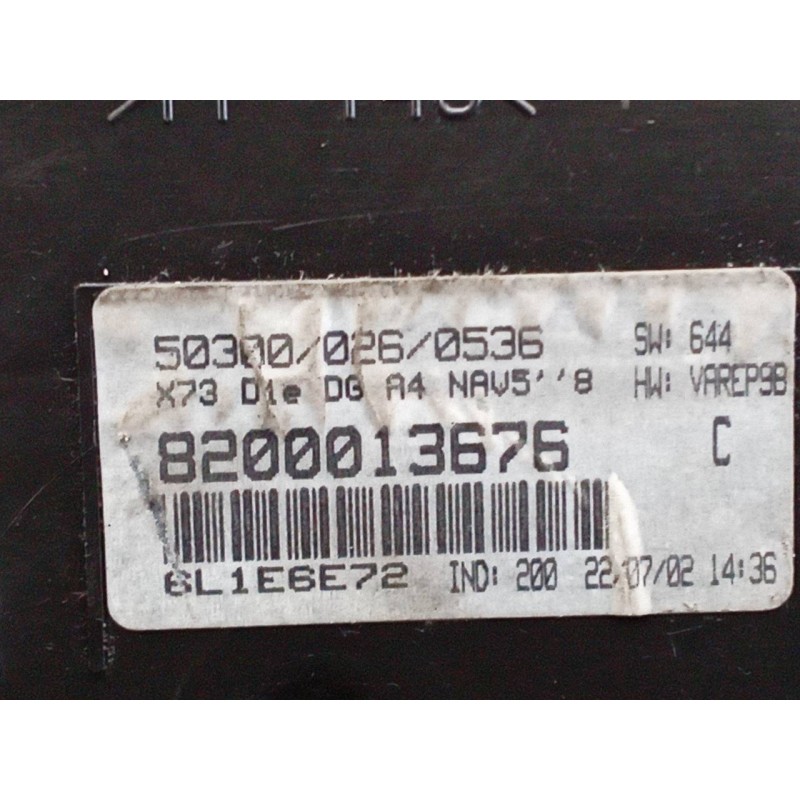 Recambio de cuadro instrumentos para renault vel satis (bj0) initiale referencia OEM IAM 8200013676 503000260536 - Azul 4