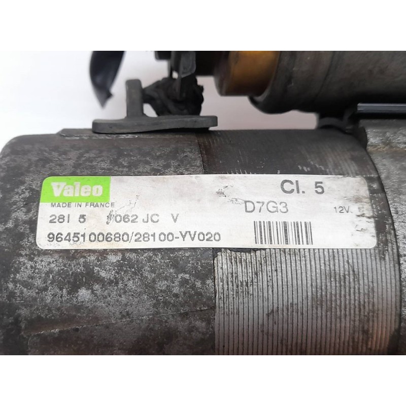Recambio de motor arranque para peugeot 307 break/sw (s2) sw referencia OEM IAM 9645100680 D7G3 VALEO 2