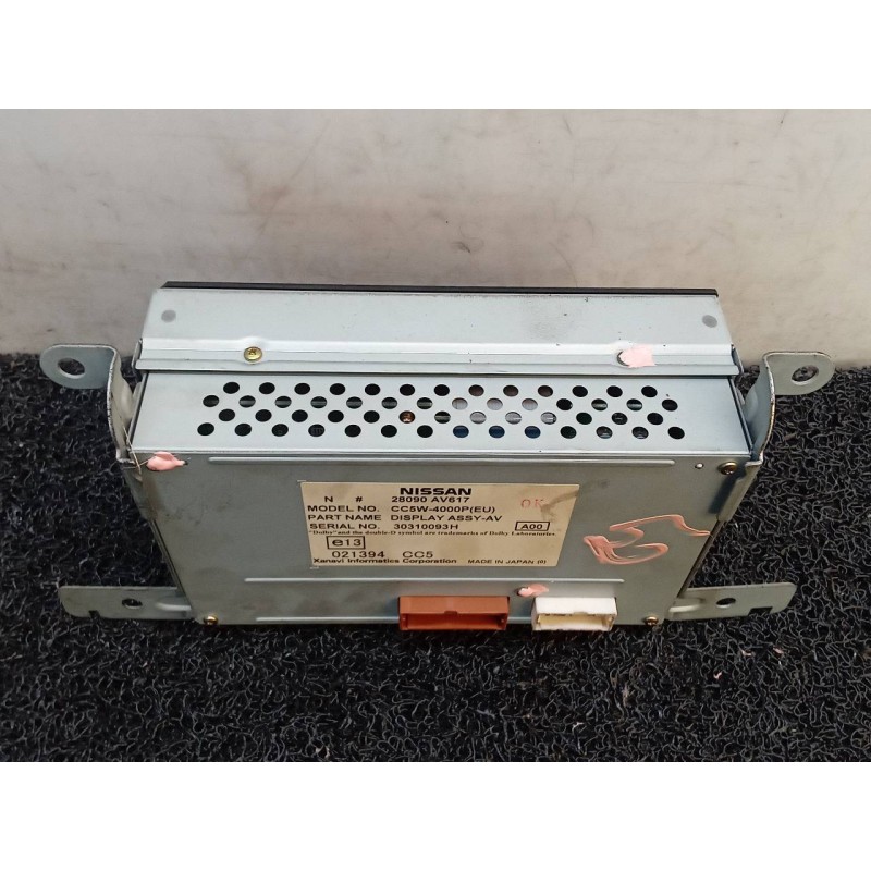 Recambio de pantalla multifuncion para nissan primera berlina (p12) tekna referencia OEM IAM 28090AV617 30310093H CC5W4000P 2