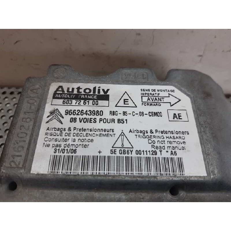 Recambio de centralita airbag para citroën c4 berlina collection referencia OEM IAM 9662643980 603726100 - Gris 3