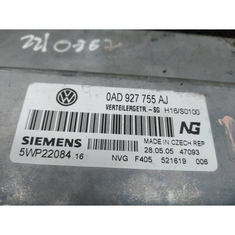 Recambio de centralita cambio automatico para volkswagen touareg (7la) tdi v10 referencia OEM IAM 5WP22084 0AD927755AJ SOEMENS - Gris 3
