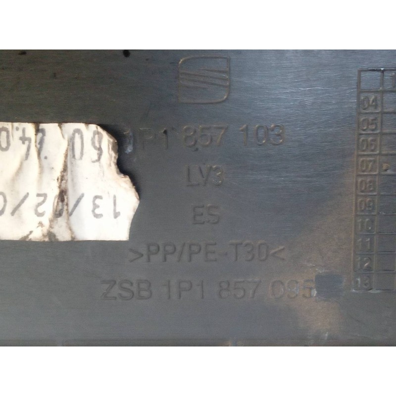 Recambio de guantera para seat leon (1p1) reference referencia OEM IAM 1P1857103 4