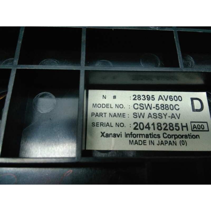 Recambio de mando climatizador para nissan primera berlina (p12) 1.6 cat referencia OEM IAM 28395AV600 20418285H 2
