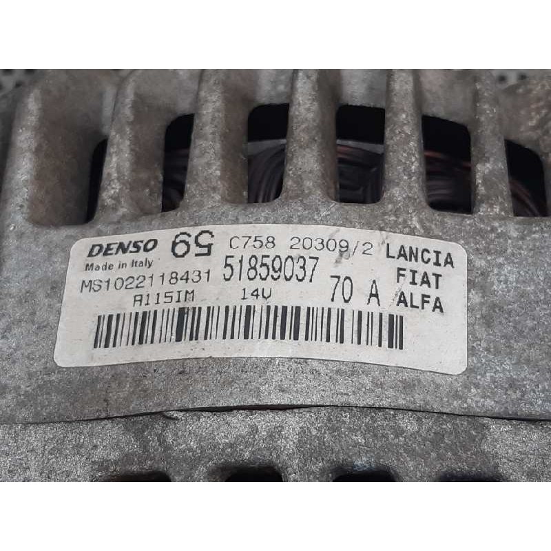 Recambio de alternador para fiat grande punto (199) 1.4 8v active (01.2007) referencia OEM IAM 51859037 C758203092 DENSO - Gris 2