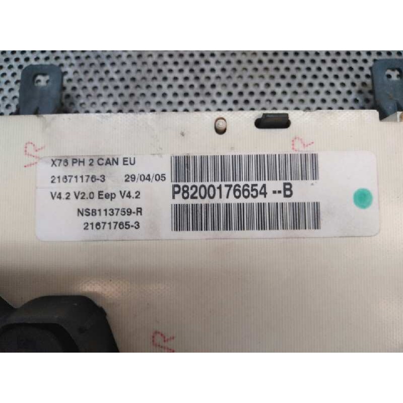 Recambio de cuadro instrumentos para nissan kubistar (x76) premium (l1) referencia OEM IAM P8200176654 - Blanco 2