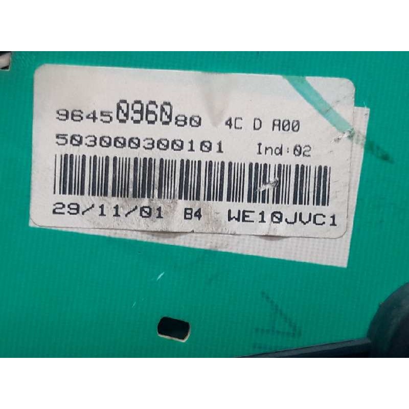 Recambio de cuadro instrumentos para peugeot 206 berlina xs referencia OEM IAM 9645096080 - Gris 3
