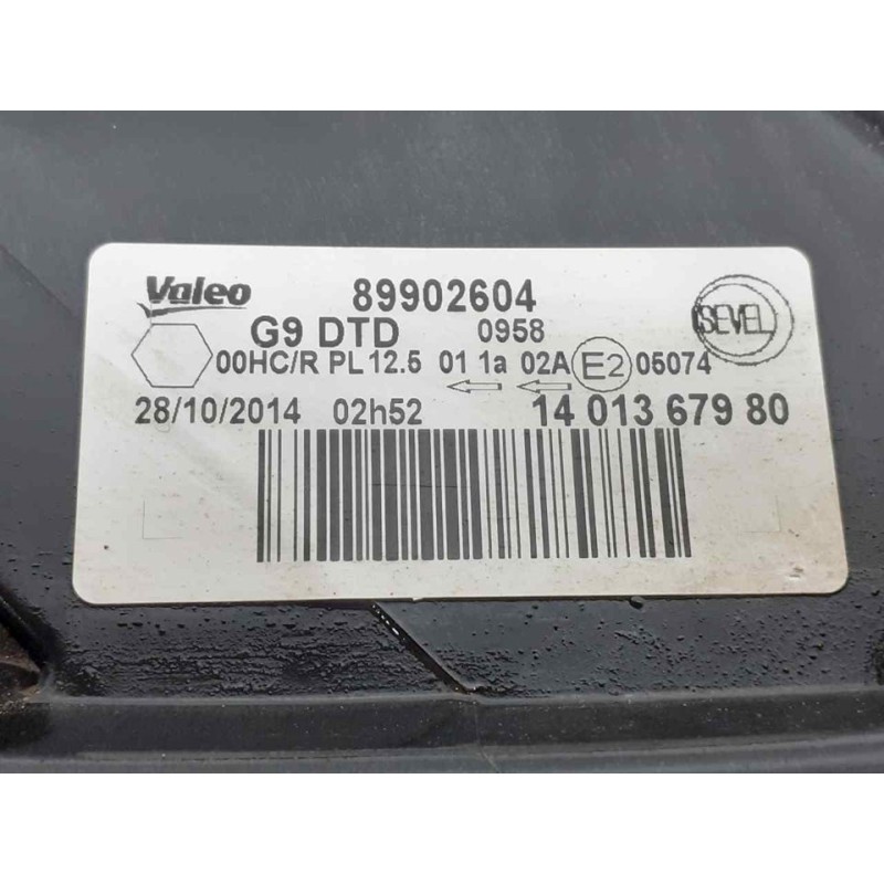 Recambio de faro derecho para citroën jumpy hdi 125 fap multispace attraction referencia OEM IAM 1401367980  VALEO 2
