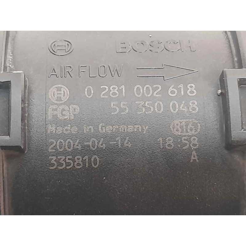 Recambio de caudalimetro para opel astra h berlina 1.7 16v cdti referencia OEM IAM 0281002618 55350048 BOSCH - Gris 2