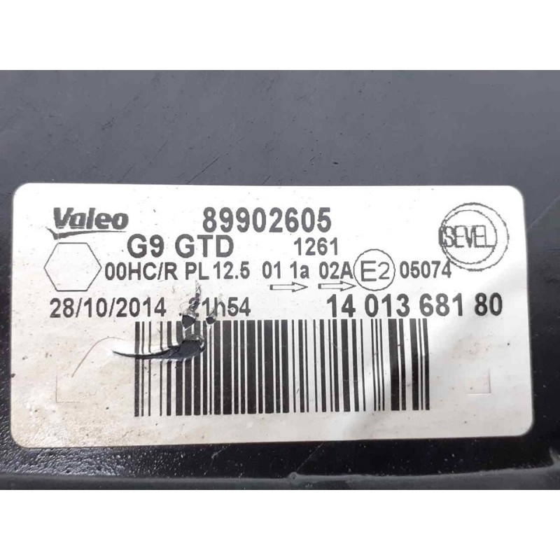 Recambio de faro izquierdo para citroën jumpy hdi 125 fap multispace attraction referencia OEM IAM 1401368180  VALEO 3