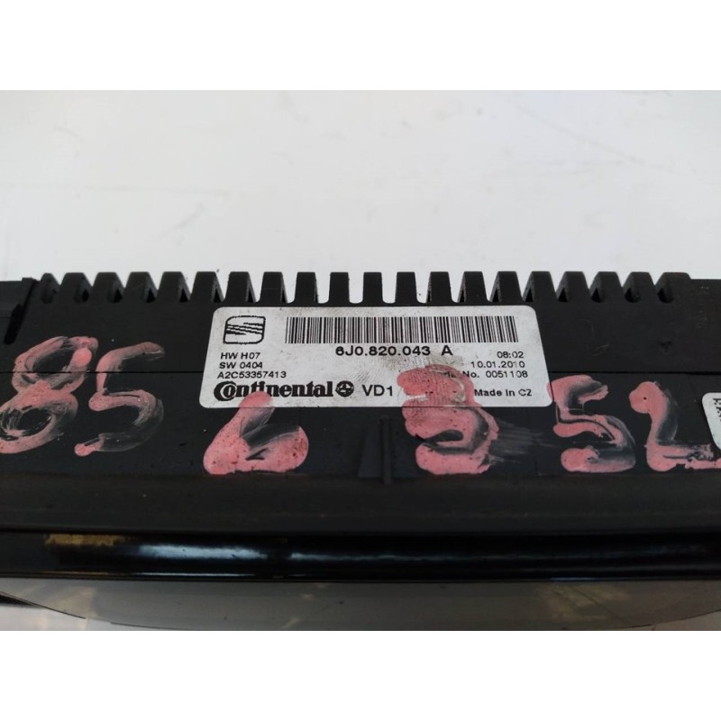 Recambio de mando climatizador para seat ibiza (6j5) copa referencia OEM IAM 6J0820043A CONTINENTAL CONTINENTAL - Negro 2