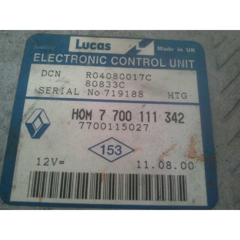 Recambio de centralita motor uce para renault megane i scenic (ja0) 1.9 diesel referencia OEM IAM R04080017C LUCAS 7700111342 2