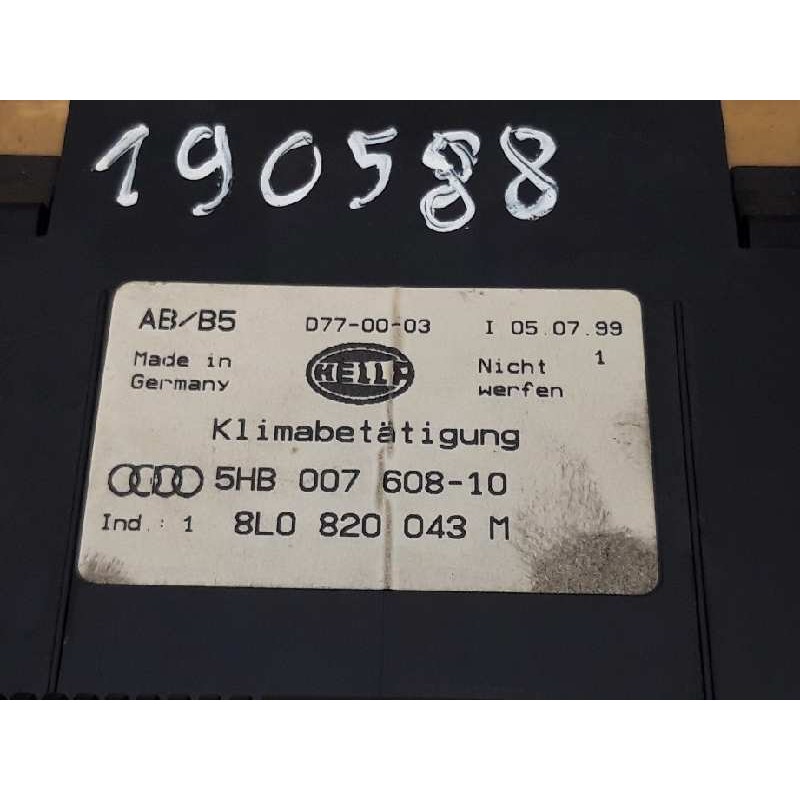 Recambio de mando climatizador para audi a3 (8l) 1.9 tdi ambiente referencia OEM IAM 5HB00760810 8L0820043M - Verde 3