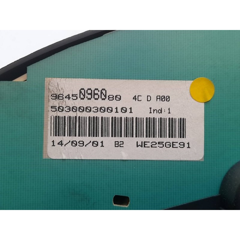 Recambio de cuadro instrumentos para peugeot 206 berlina xt referencia OEM IAM 9645096080 - Gris 2