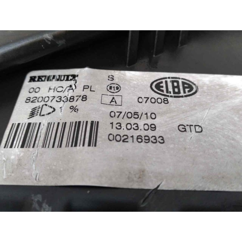 Recambio de faro izquierdo para dacia sandero básico referencia OEM IAM 8200733878 - Blanco 5