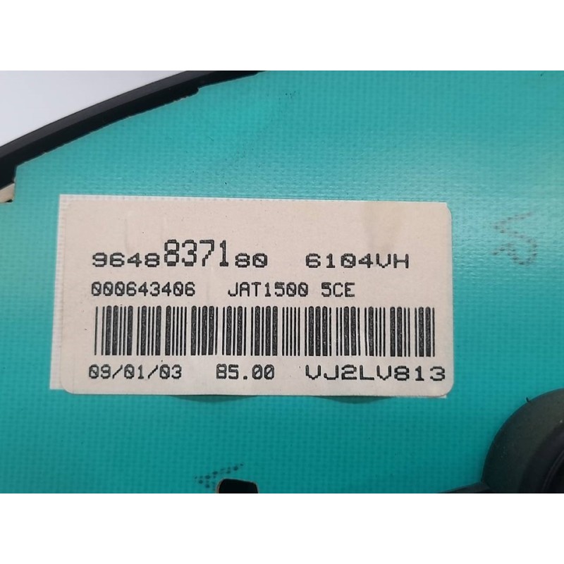 Recambio de cuadro instrumentos para peugeot 206 berlina xs referencia OEM IAM 9648837180 - Gris 3