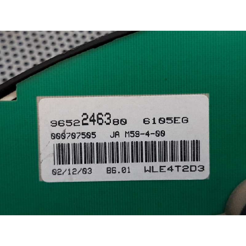 Recambio de cuadro instrumentos para peugeot partner (s2) combi plus referencia OEM IAM 9652246380 - Azul 4