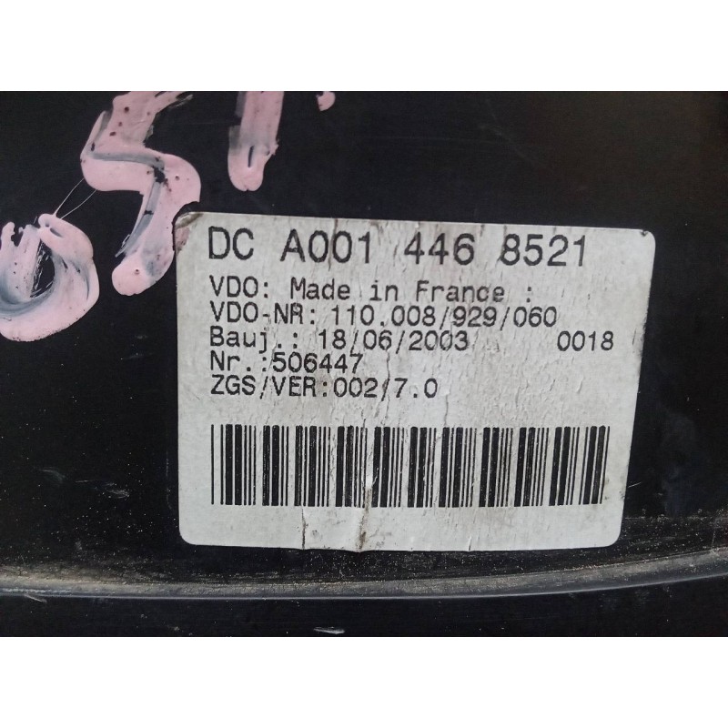 Recambio de cuadro instrumentos para mercedes-benz sprinter 02.00  caja cerrada 2.7 cdi cat referencia OEM IAM A0014468521 11000 - Blanco 5