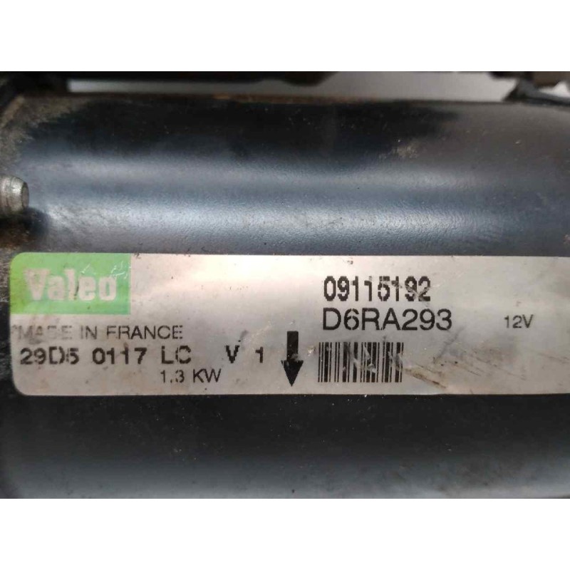 Recambio de motor arranque para opel astra h berlina enjoy referencia OEM IAM 09115192 D6RA293 VALEO - Gris 3