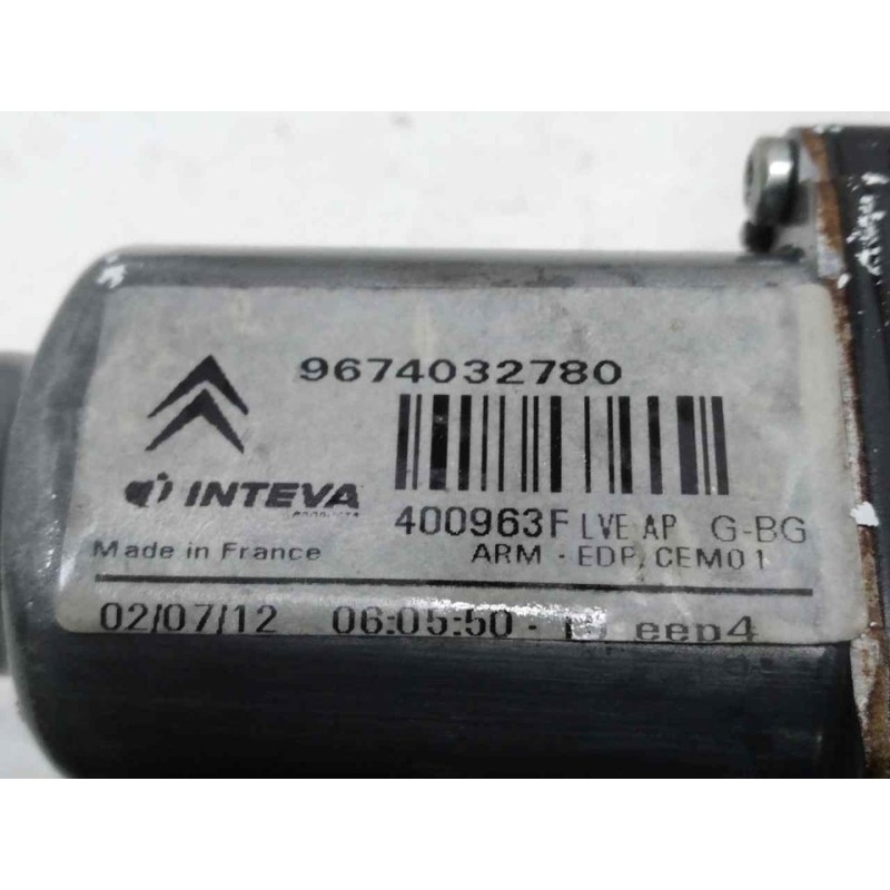 Recambio de elevalunas delantero izquierdo para citroën c4 grand picasso millenium referencia OEM IAM 9674032780 2