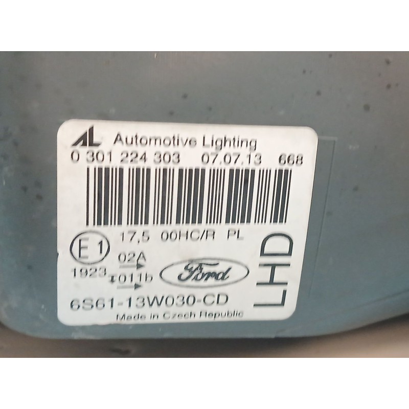 Recambio de faro izquierdo para ford fiesta v (jh_, jd_) 1.4 tdci referencia OEM IAM 6S6113W030CD - Gris 2