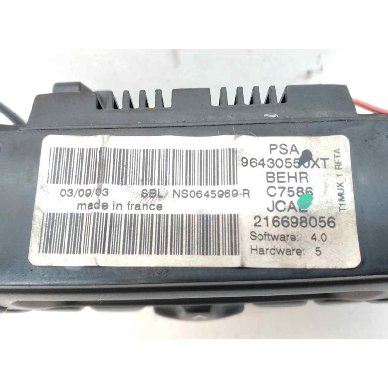 Recambio de mando climatizador para peugeot 206 berlina 1.6 16v cat referencia OEM IAM 96430550XT C7586 - Gris 3