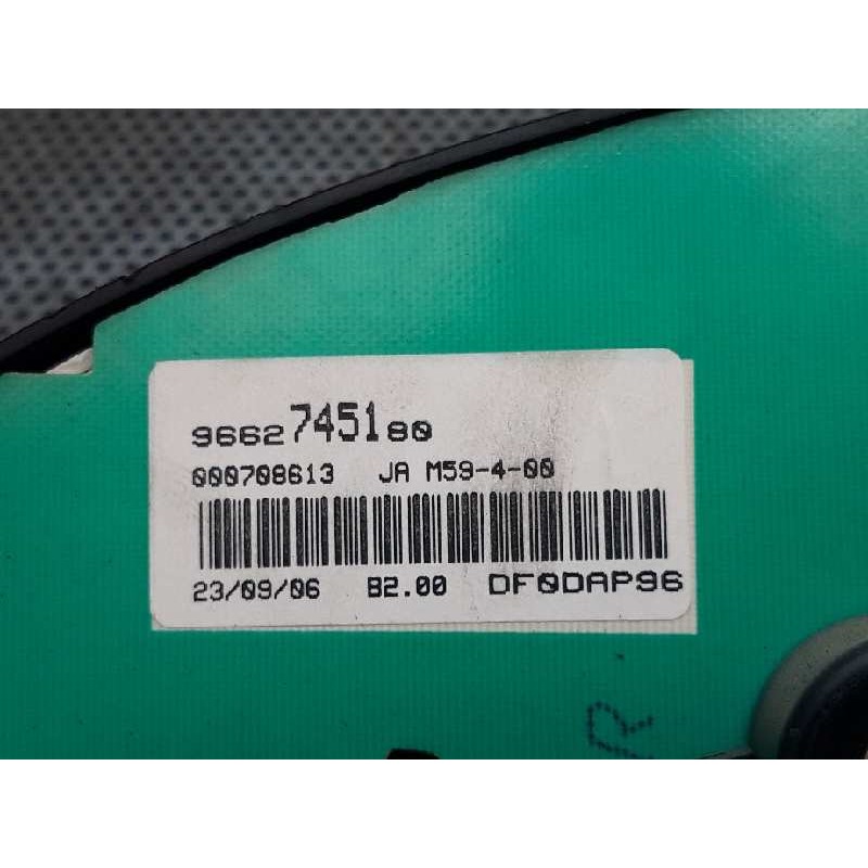 Recambio de cuadro instrumentos para citroën berlingo 1.9 d 600 furg. referencia OEM IAM 9662745180 4