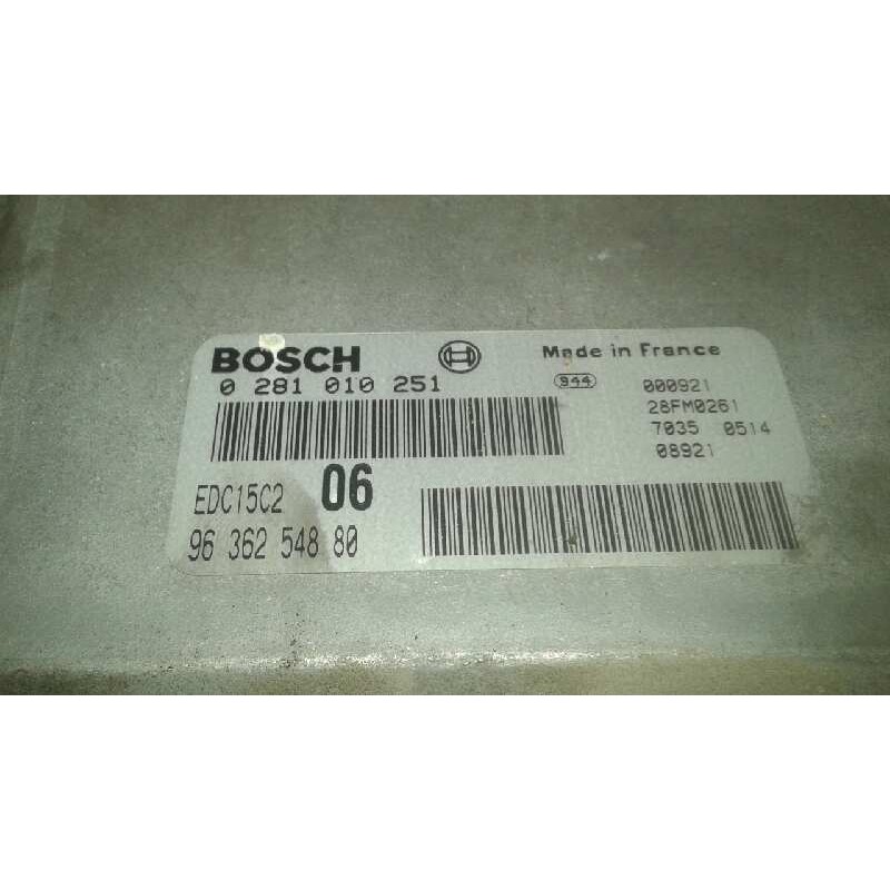 Recambio de centralita motor uce para citroën xantia berlina 2.0 hdi referencia OEM IAM 0281010251 9636254880 BOSCH - Azul 2