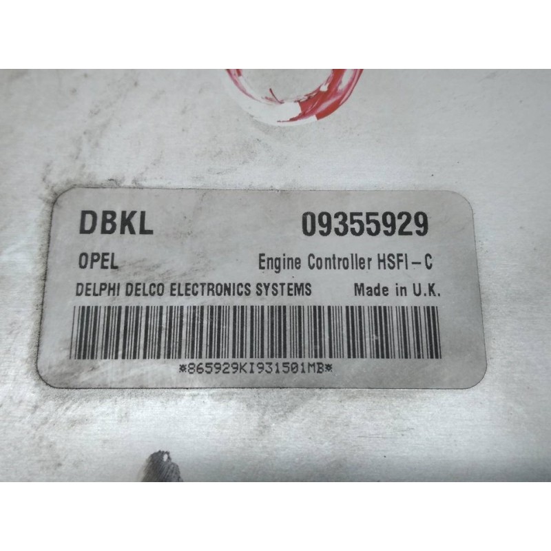 Recambio de centralita motor uce para opel astra g berlina comfort referencia OEM IAM 09355929 D98005 2