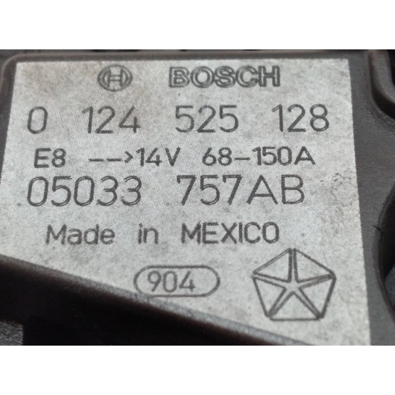 Recambio de alternador para dodge caliber se referencia OEM IAM 0124525128 05033757AB - Negro 5