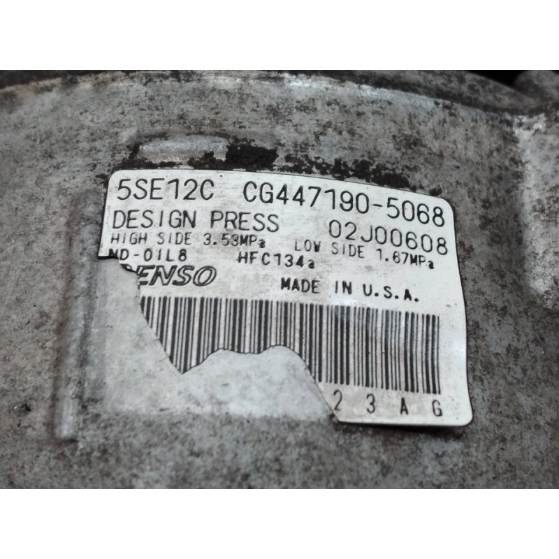 Recambio de compresor aire acondicionado para dodge caliber se referencia OEM IAM 4471905068 - Negro 5