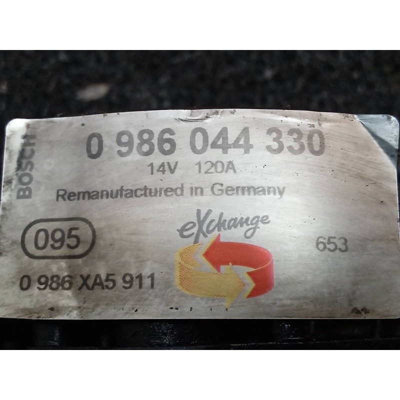 Recambio de alternador para volkswagen passat berlina (3b2) v6 tdi highline referencia OEM IAM 0986044330 3