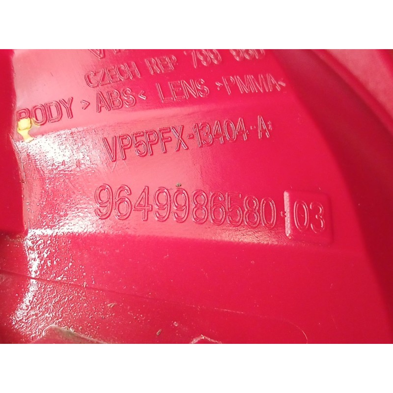 Recambio de piloto trasero derecho para peugeot 207/207+ (wa_, wc_) 1.6 16v referencia OEM IAM 9649986580 - Naranja 3
