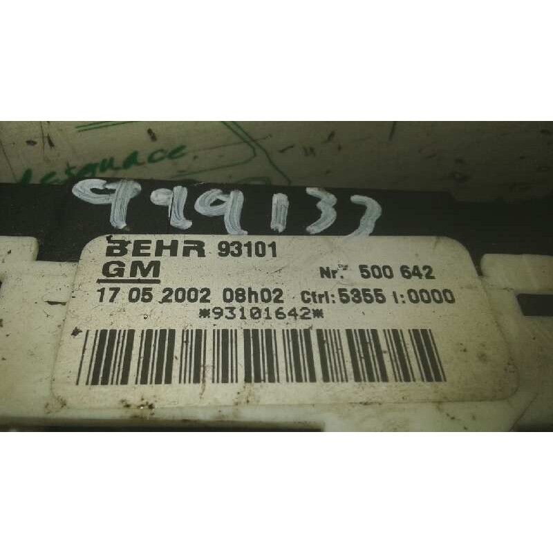 Recambio de mando calefaccion / aire acondicionado para opel zafira a 2.0 dti referencia OEM IAM 93101 BEHR - Azul 2