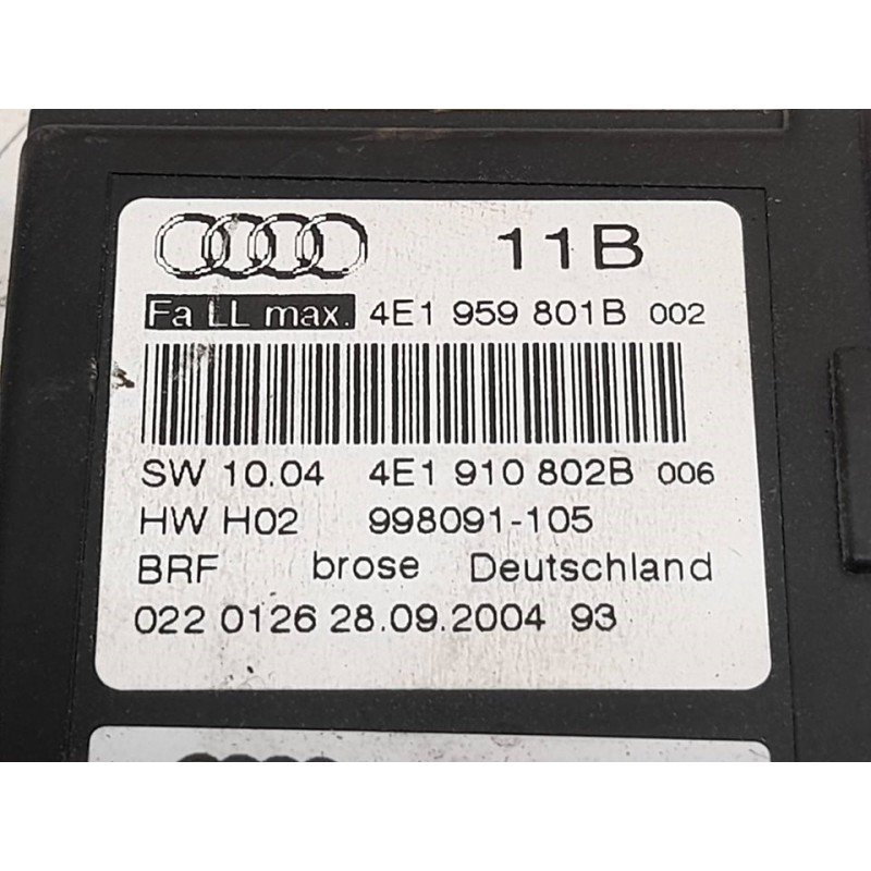 Recambio de motor elevalunas delantero izquierdo para audi a8 (4e2) 4.0 tdi quattro referencia OEM IAM 4E1959801B 998265105 3
